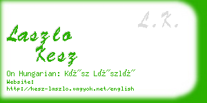 laszlo kesz business card